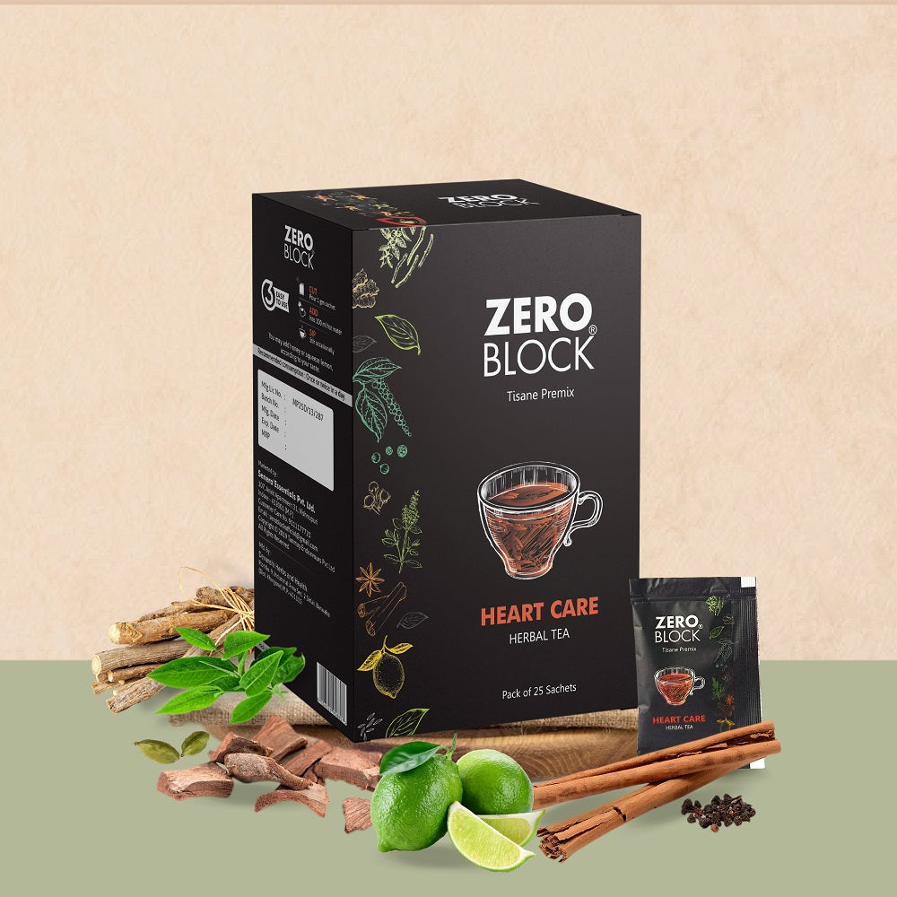 Zero Block Tisane Premix Heart Care Herbal Tea - 25 sachets - Organic ...