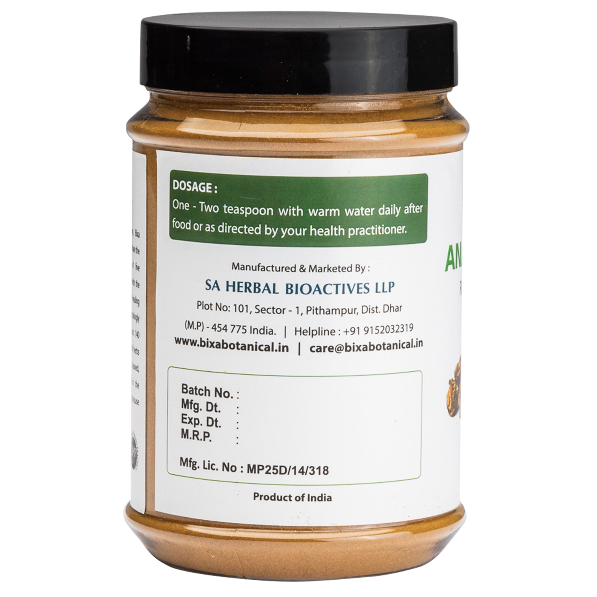 Bixa Botanical Anantmool Powder - 200 gms - Organic Wellnesses