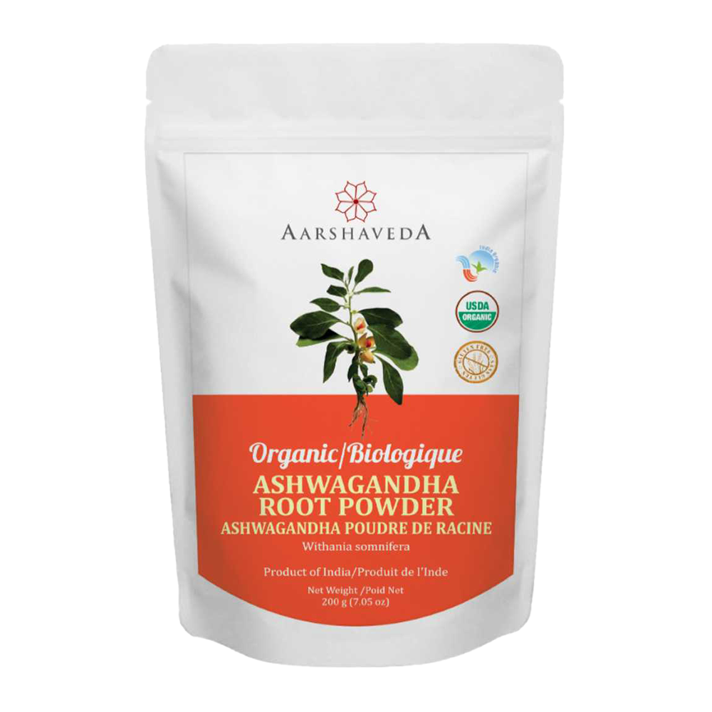 Aarshaveda Organic Ashwagandha Root Powder - 200 gms - Organic Wellnesses