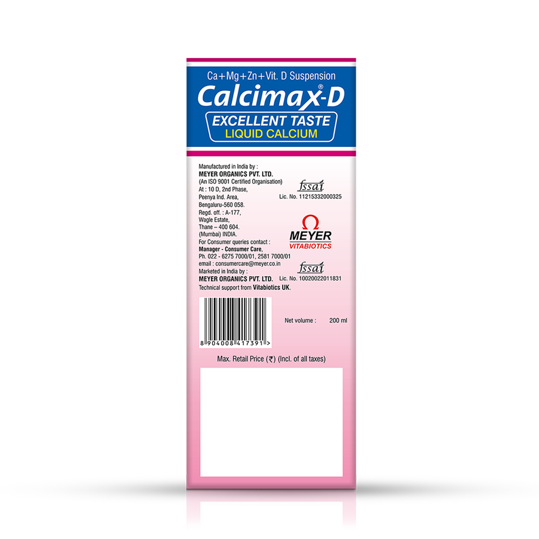 Vitabiotics Calcimax D Liquid Calcium - 200 ml - Organic Wellnesses
