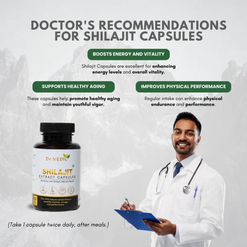 Dr. Vedic Shilajit Capsules - 60 Caps