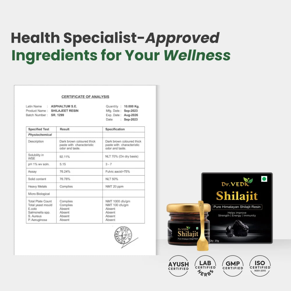 Dr. Vedic Pure Himalayan Shilajit Resin - 20 Gms