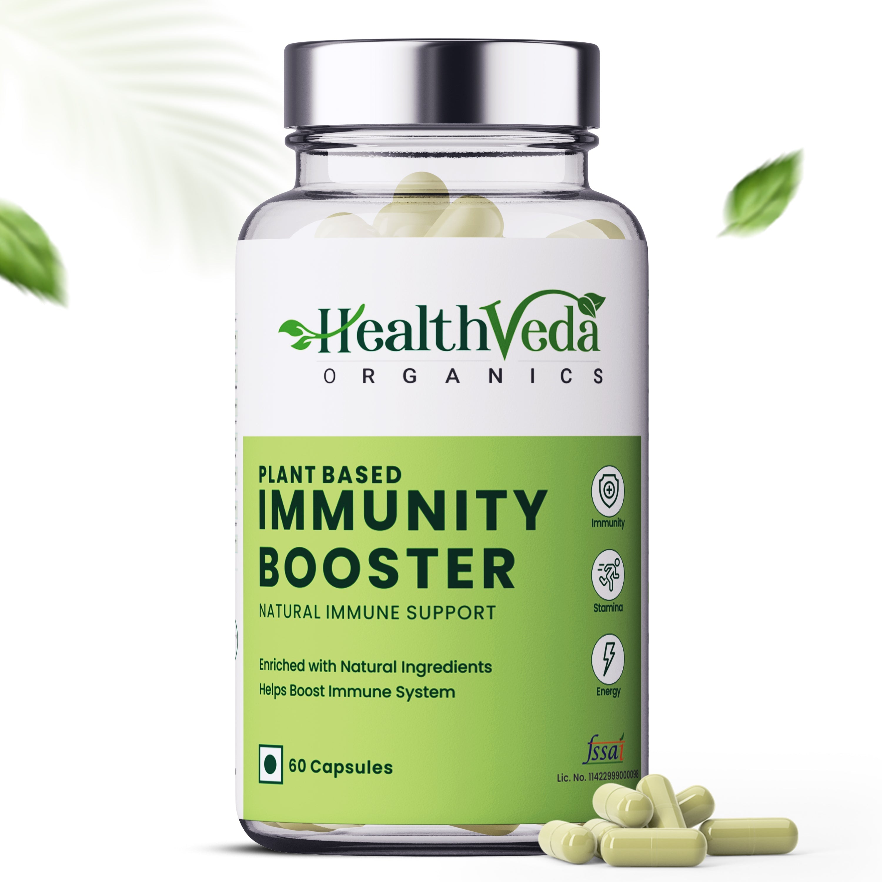 Health Veda Organics Natural Herbal Capsules - 60 tabs - Organic Wellnesses