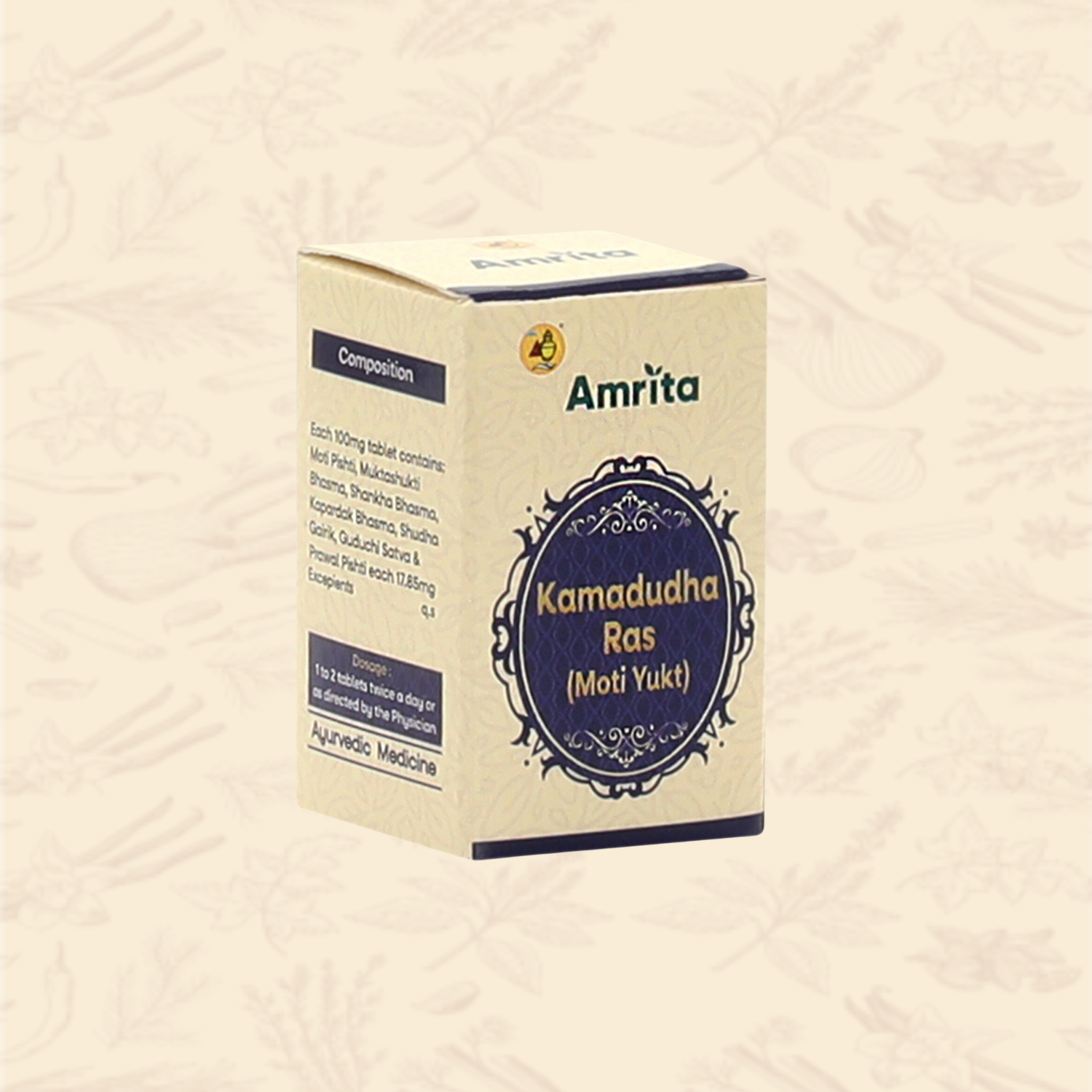 Amrita Kamdudha Ras (Moti Yukt) - Organic Wellnesses