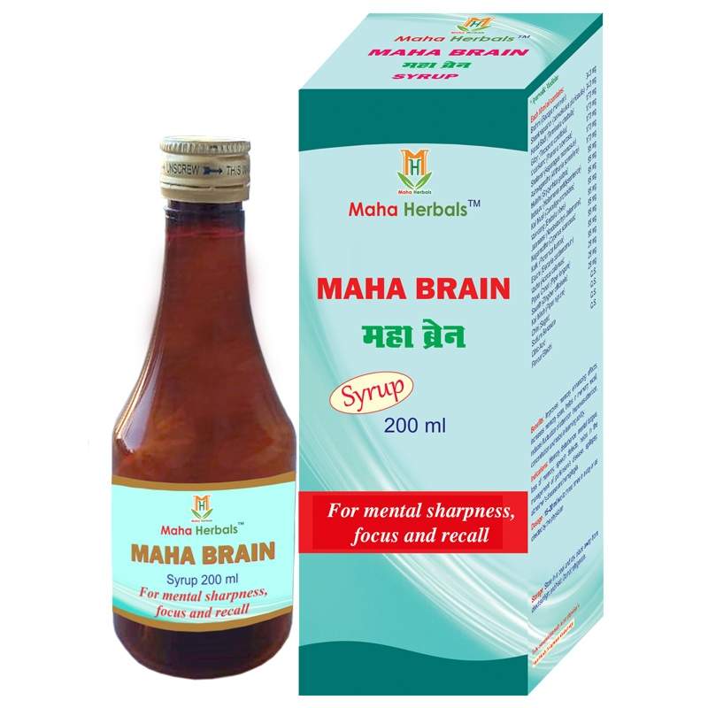Maha Herbals Maha Brain Syrup - 200 ml - Organic Wellnesses