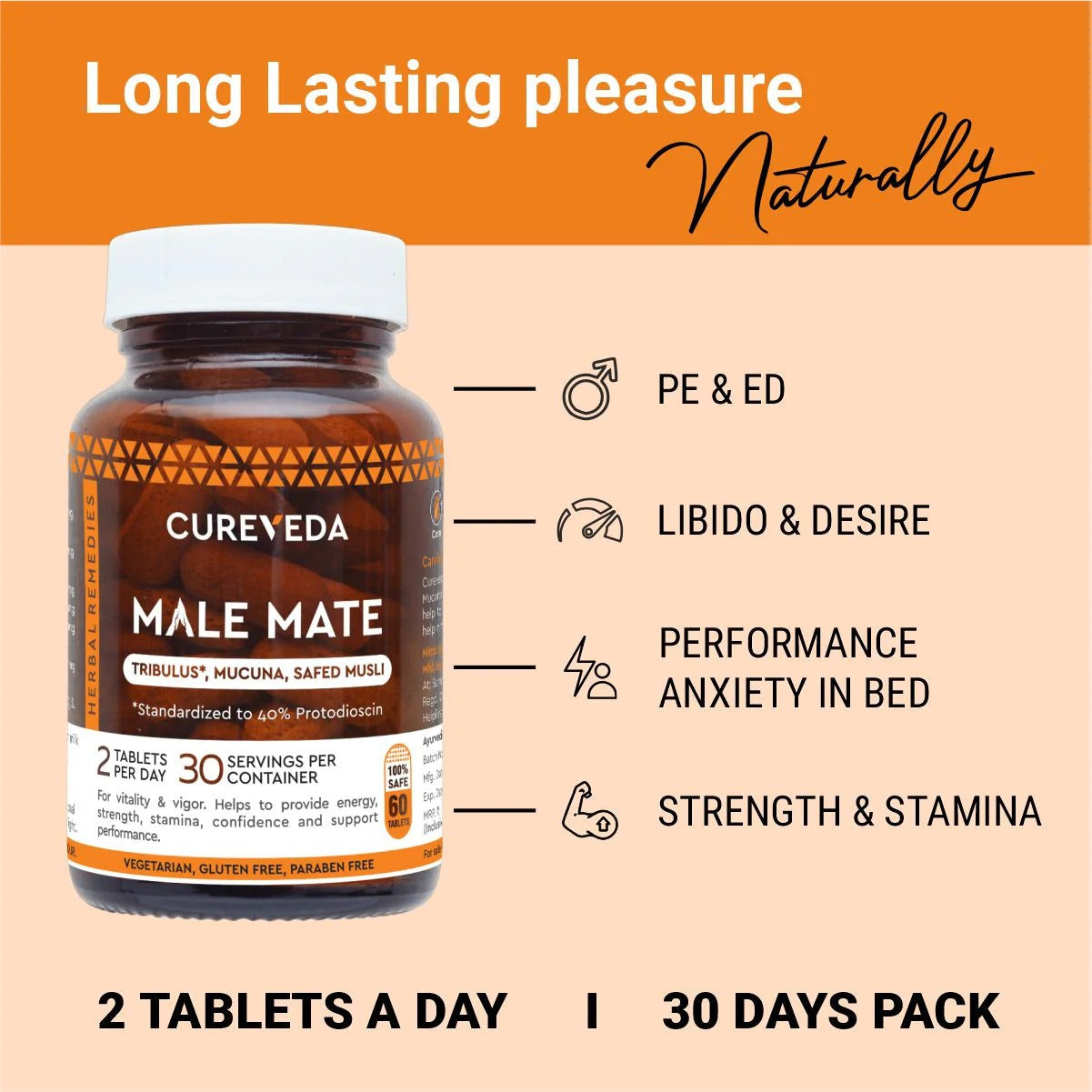 Cureveda Male Mate Capsules - 60 capsules