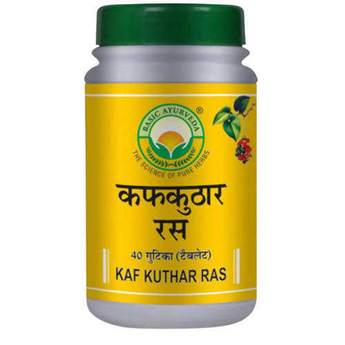 Basic Ayurveda Kaf Kuthar Ras Tablet - 40 Tablets - Organic Wellnesses