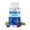 Nutrinol Omega Gummies 145mg Omega Fatty Acid Blueberry - 30 Gummies