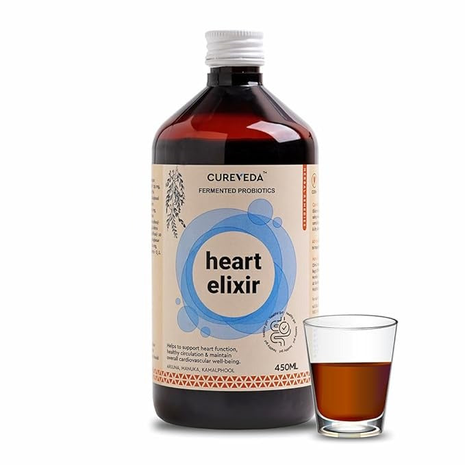 Cureveda Heart Elixir Syrup - 450 ml - Organic Wellnesses