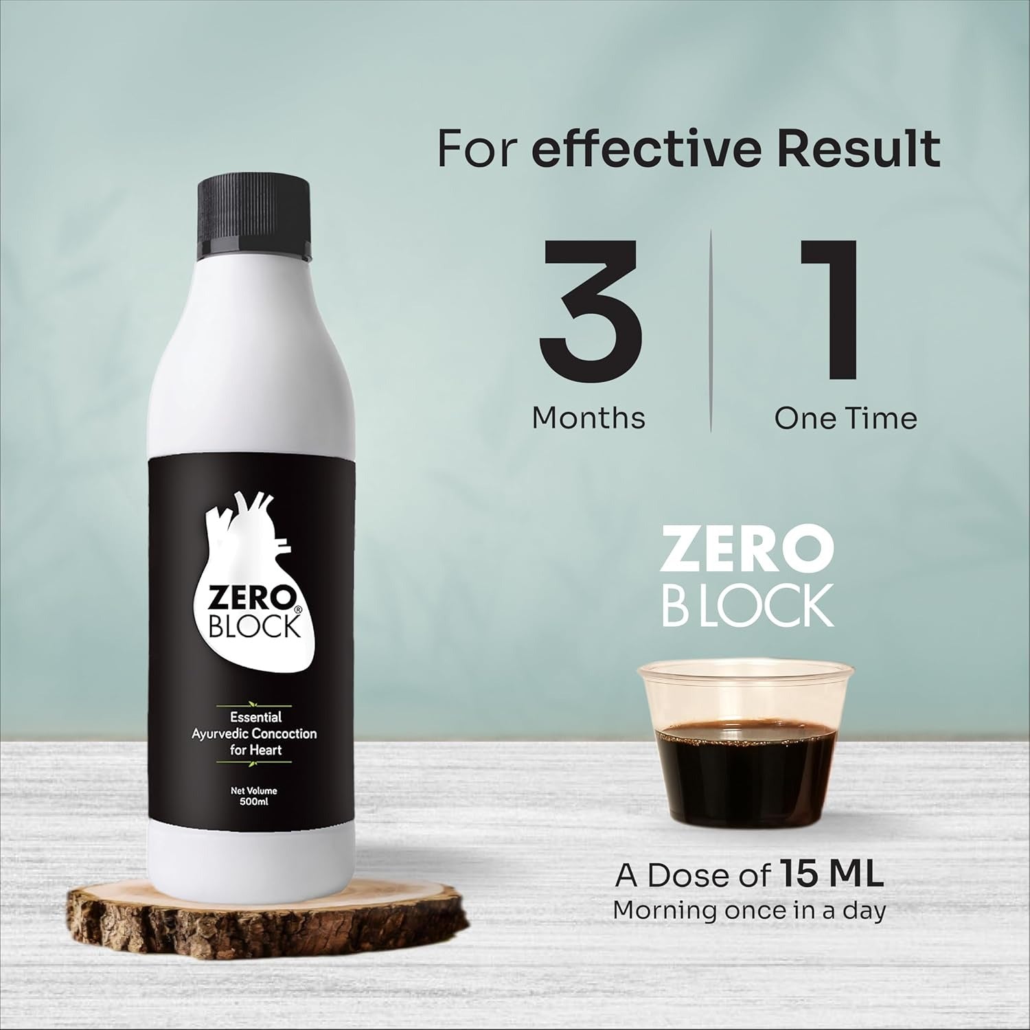 Zero Block Ayurvedic Mixture Syrup for Heart - 500 ml (pack of 2 ...