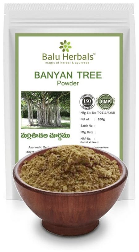 Balu Herbals Banyan Tree Powder - 100 gms - Organic Wellnesses