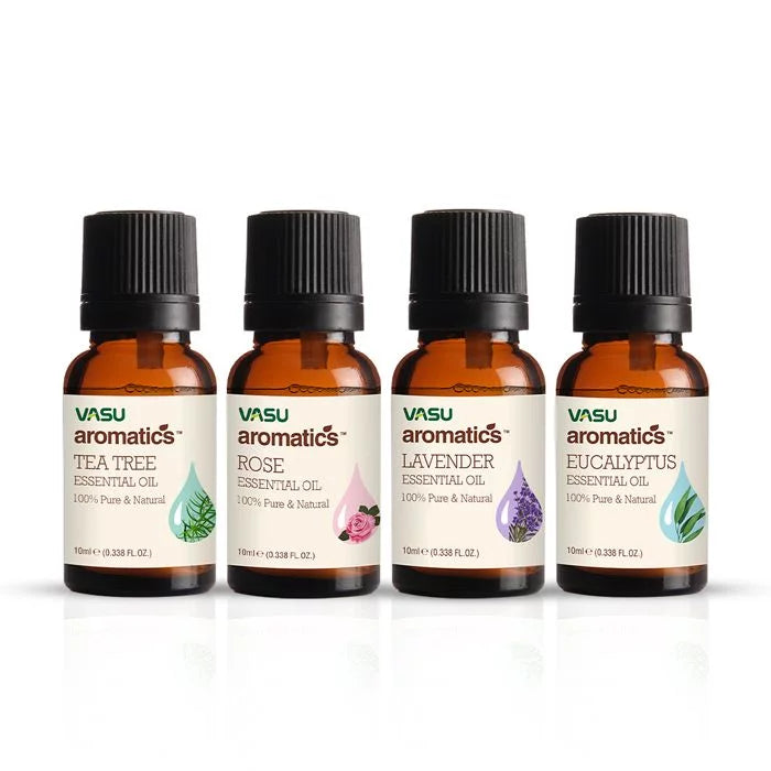 Vasu Aromatics Combo of Rose Tea Tree & Eucalyptus & Lavender Essentia ...